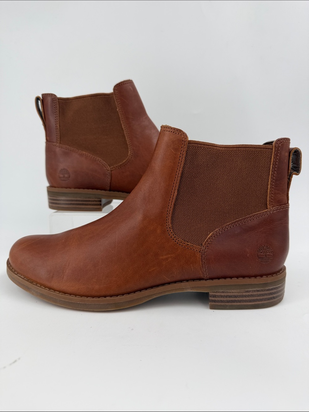 Timberland Women's Magby Low Chelsea Boot Women's Slip On Size 8.0 Cognac